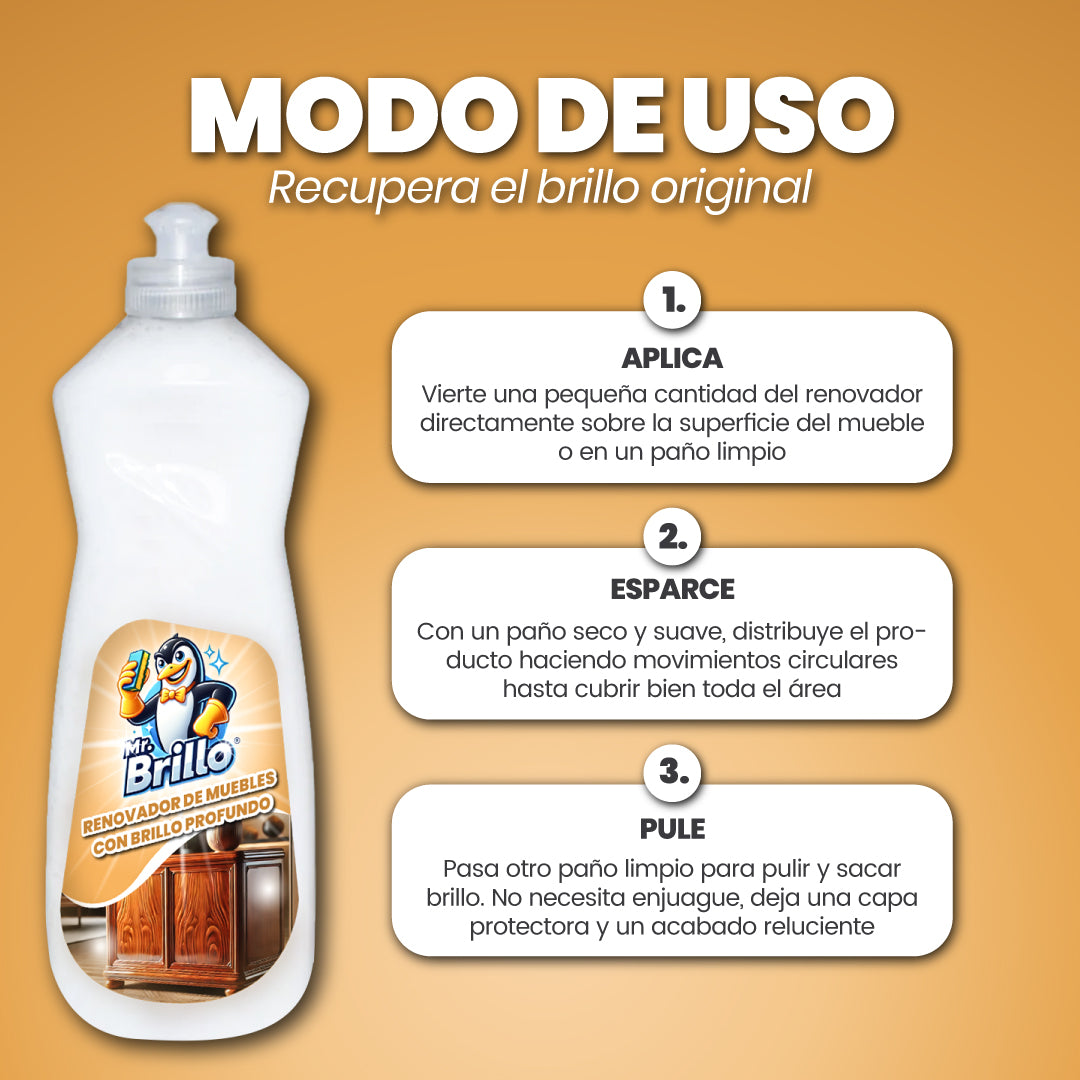 Renovador de muebles con brillo profundo - Mr Brillo™